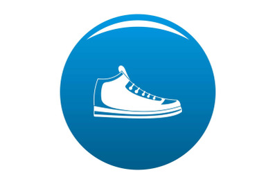 Sneakers icon blue vector