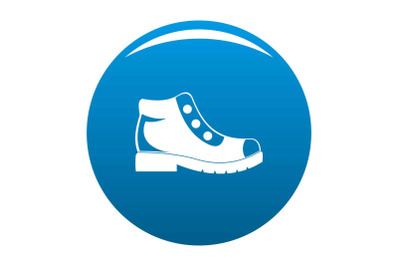 Hiking boots icon blue vector