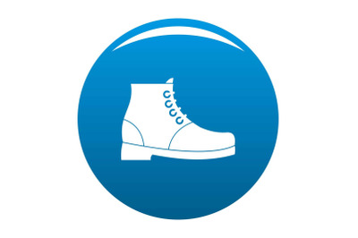 Hiking boots icon blue vector