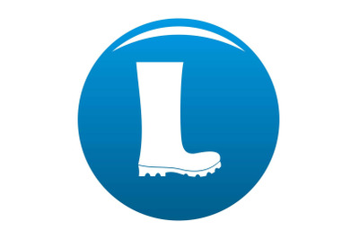 Rubber boots icon blue vector