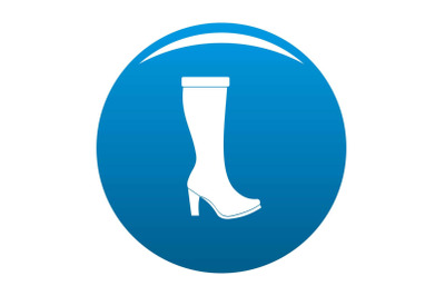 Woman boots icon blue vector