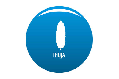 Thuja tree icon blue vector