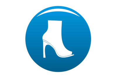 Woman shoes icon blue vector