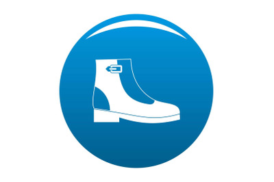 Woman boots icon blue vector