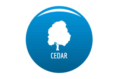 Cedar tree icon blue vector