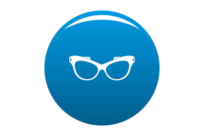 Man spectacles icon blue vector
