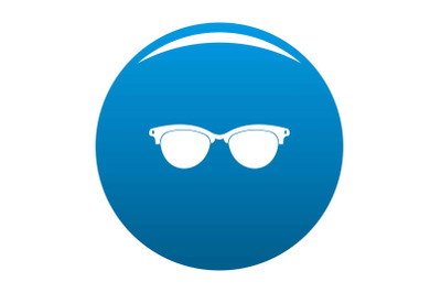Eyeglasses for blind icon blue vector