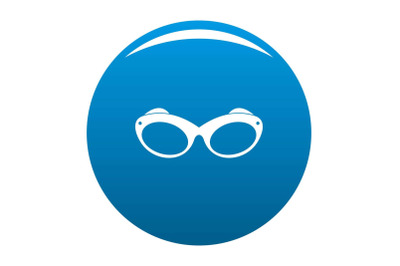 Retro spectacles icon blue vector