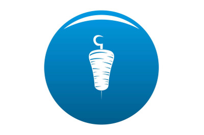 Doner kebab icon blue vector