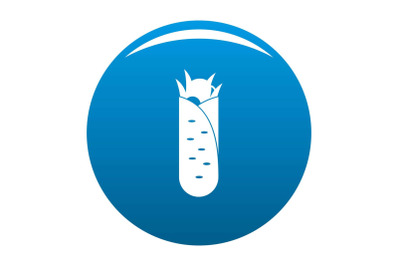 Shawarma icon blue vector