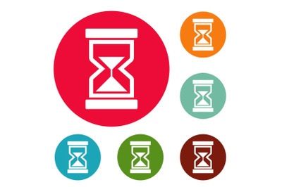 Cursor loading element icons circle set vector
