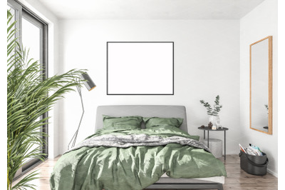 Interior scene artwork background frame mockup