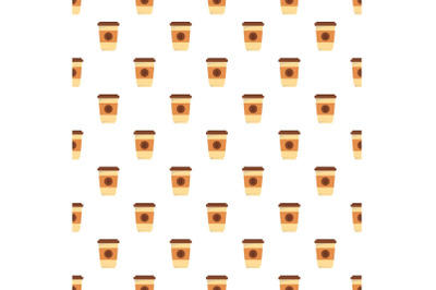Coffee plastic cup pattern seamless