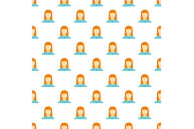 New woman avatar pattern seamless