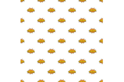 Comic boom sticker pattern seamless