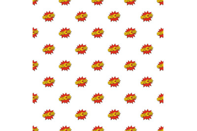 Comic boom ouch pattern seamless