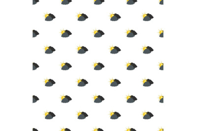 Dark cloudy sun pattern seamless
