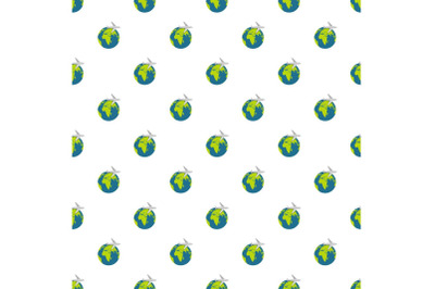 Plane on earth pattern seamless