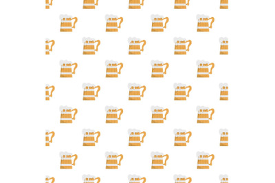 Big beer mug pattern seamless