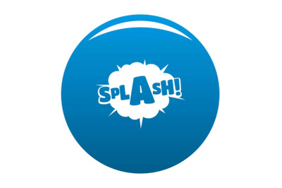 Comic boom splash icon blue vector