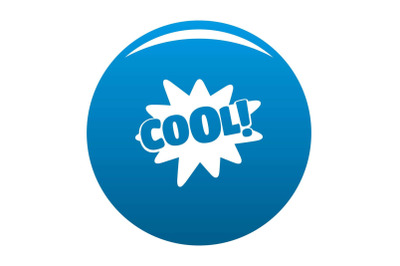 Comic boom cool icon blue vector