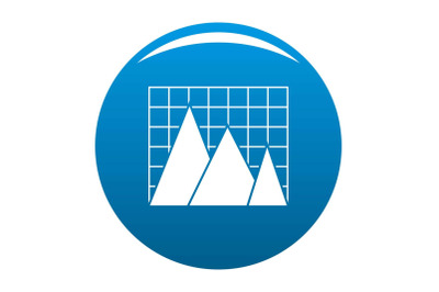 Business chart icon blue vector