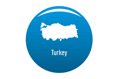 Turkey map in black vector simple