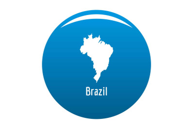 Brazil map in black vector simple