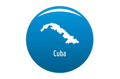 Cuba map in black vector simple
