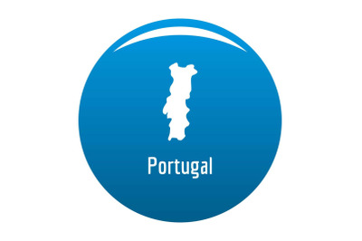 Portugal map in black vector simple