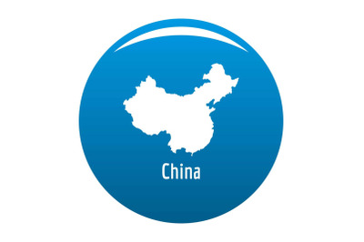 China map in black vector simple