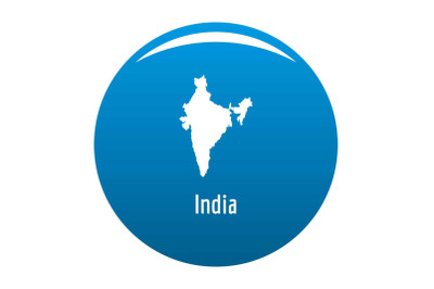 India map in black vector simple