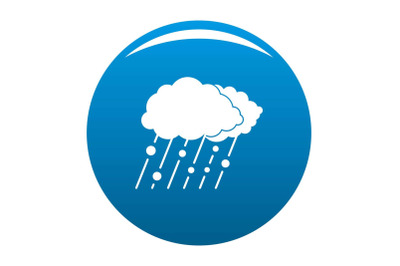 Cloud rain snow icon blue vector