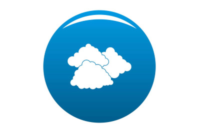 Dark cloudy icon blue vector