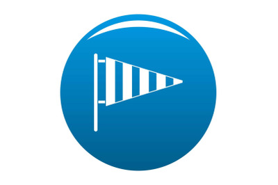 Meteorology windsock icon blue vector