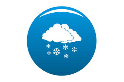 Snow cloud holiday icon blue vector