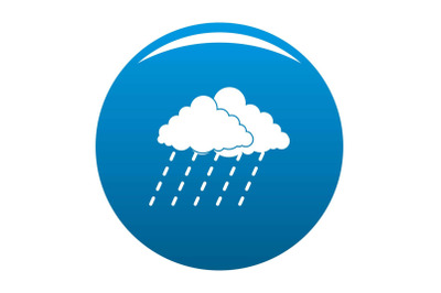 Cloud rain storm icon blue vector