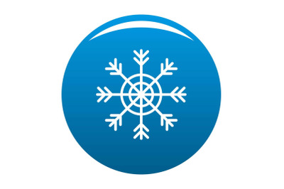 Snowflake icon blue vector