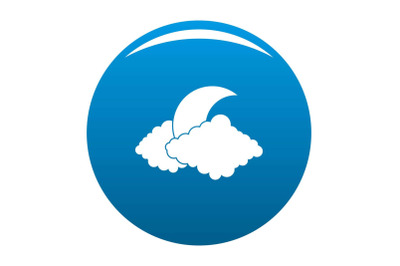 Moon icon blue vector