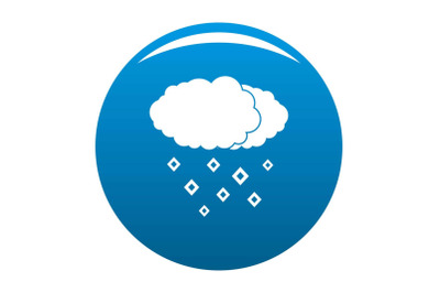 Snow cloud icon blue vector