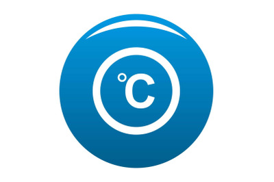 Celsius icon blue vector