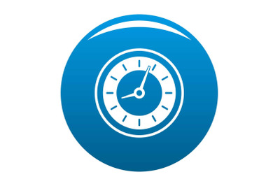 Clock icon blue vector