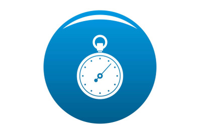 Stopwatch icon blue vector