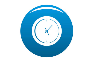 Clock minimal icon blue vector