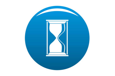 Hourglass icon blue vector