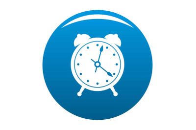 Alarm clock icon blue vector