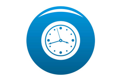 Clock design icon blue vector