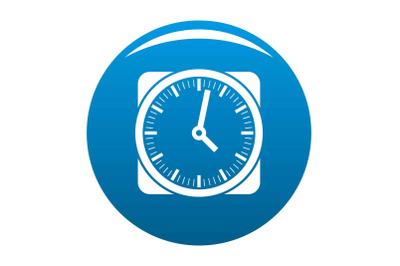 Clock retro icon blue vector