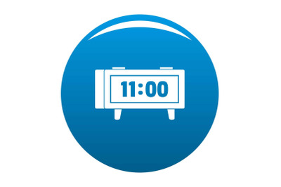 Alarm clock retro icon blue vector