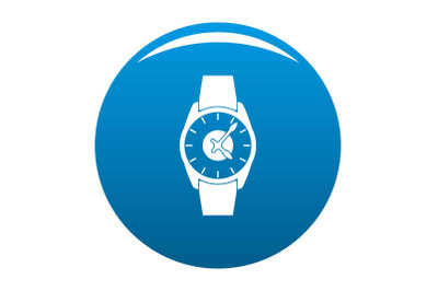 Wristwatch businessman icon blue vector